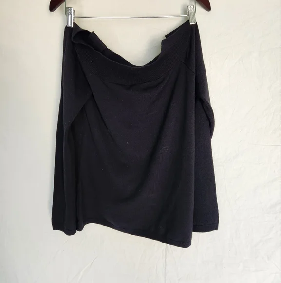 Womens Black Long Sleeve off the shoulder Top - Picture 6 of 8